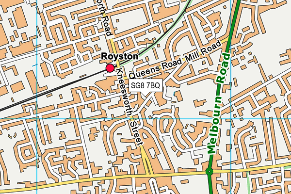 SG8 7BQ map - OS VectorMap District (Ordnance Survey)