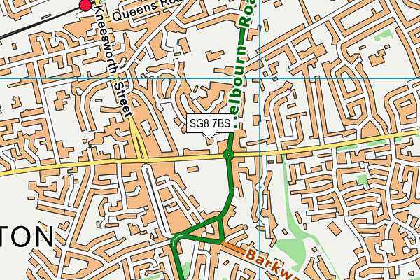 SG8 7BS map - OS VectorMap District (Ordnance Survey)