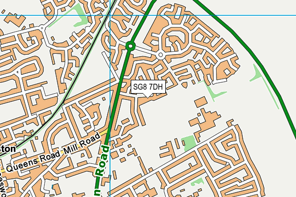 SG8 7DH map - OS VectorMap District (Ordnance Survey)