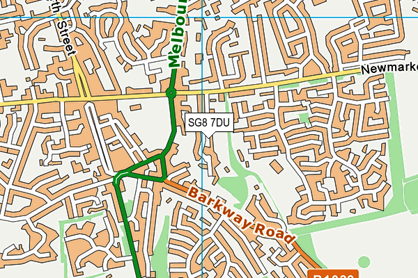 SG8 7DU map - OS VectorMap District (Ordnance Survey)