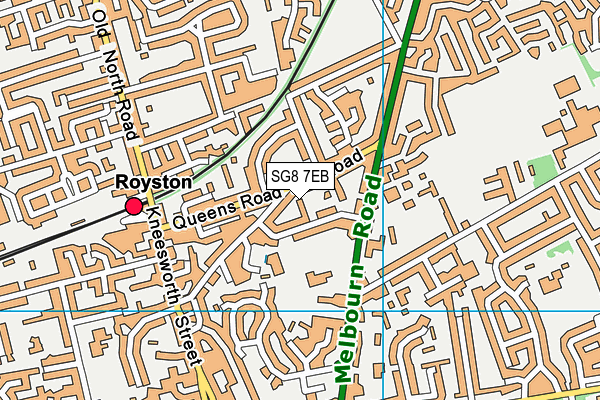 SG8 7EB map - OS VectorMap District (Ordnance Survey)