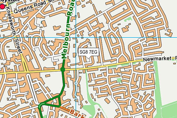 SG8 7EG map - OS VectorMap District (Ordnance Survey)