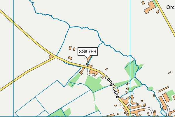 SG8 7EH map - OS VectorMap District (Ordnance Survey)