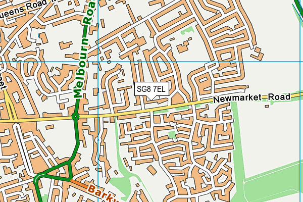SG8 7EL map - OS VectorMap District (Ordnance Survey)