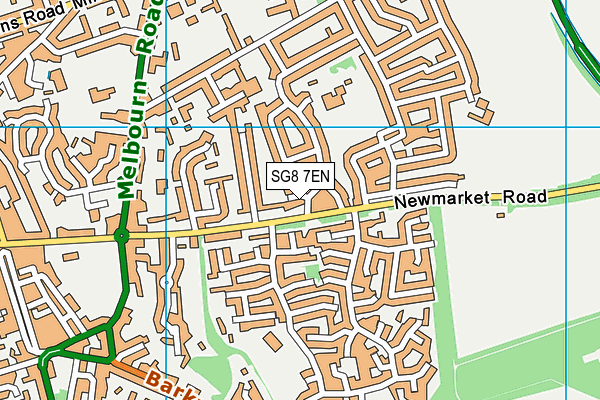 SG8 7EN map - OS VectorMap District (Ordnance Survey)