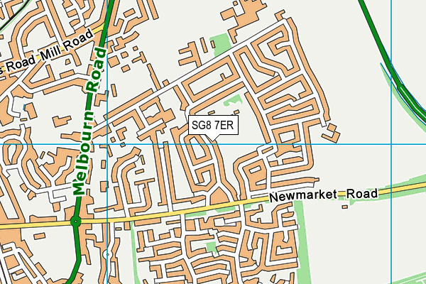 SG8 7ER map - OS VectorMap District (Ordnance Survey)