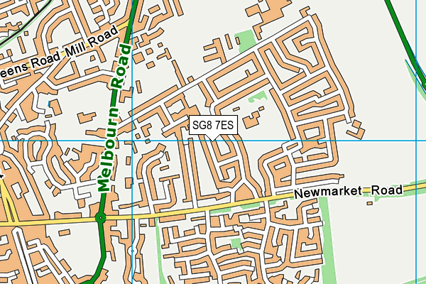 SG8 7ES map - OS VectorMap District (Ordnance Survey)