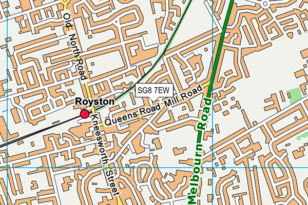 SG8 7EW map - OS VectorMap District (Ordnance Survey)