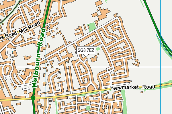 SG8 7EZ map - OS VectorMap District (Ordnance Survey)