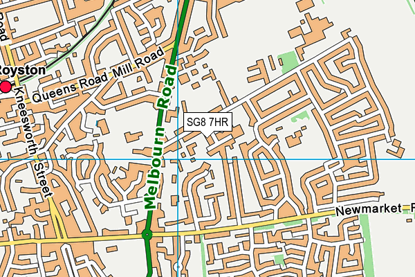 SG8 7HR map - OS VectorMap District (Ordnance Survey)