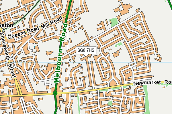 SG8 7HS map - OS VectorMap District (Ordnance Survey)