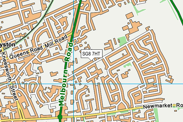 SG8 7HT map - OS VectorMap District (Ordnance Survey)