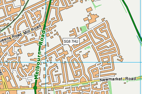 SG8 7HU map - OS VectorMap District (Ordnance Survey)