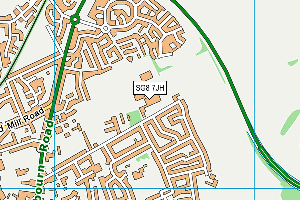 SG8 7JH map - OS VectorMap District (Ordnance Survey)
