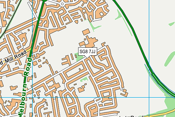 SG8 7JJ map - OS VectorMap District (Ordnance Survey)