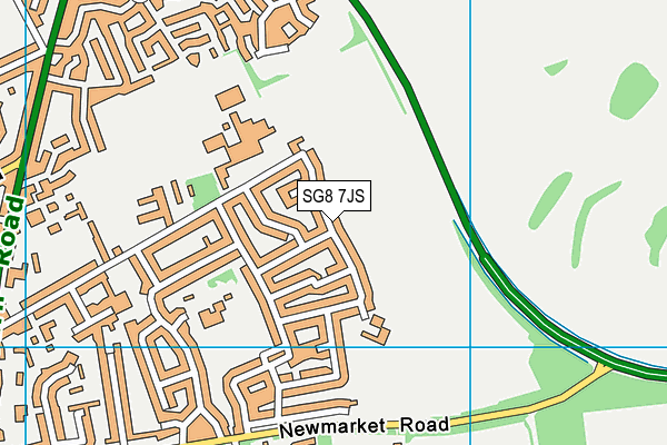 SG8 7JS map - OS VectorMap District (Ordnance Survey)