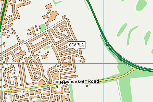 SG8 7LA map - OS VectorMap District (Ordnance Survey)