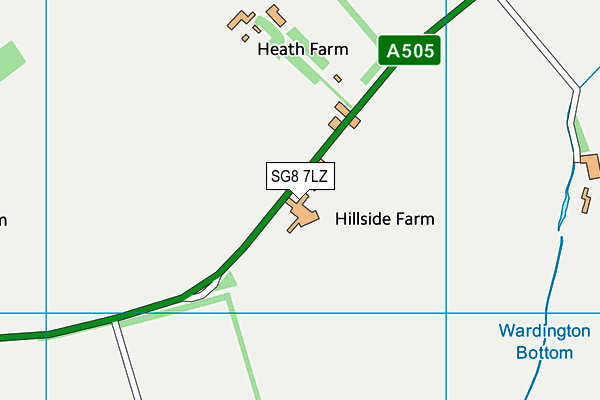 SG8 7LZ map - OS VectorMap District (Ordnance Survey)