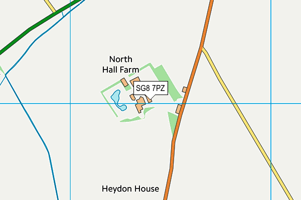 SG8 7PZ map - OS VectorMap District (Ordnance Survey)