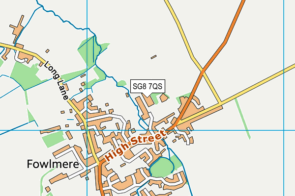 SG8 7QS map - OS VectorMap District (Ordnance Survey)