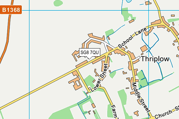 Thriplow Cricket Club map (SG8 7QU) - OS VectorMap District (Ordnance Survey)