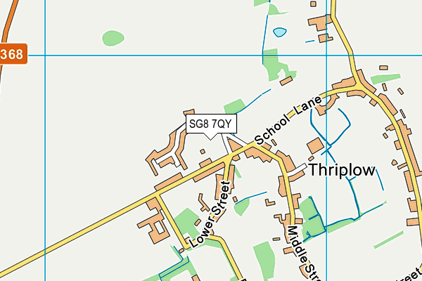 SG8 7QY map - OS VectorMap District (Ordnance Survey)