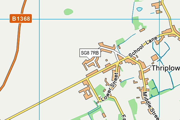 SG8 7RB map - OS VectorMap District (Ordnance Survey)