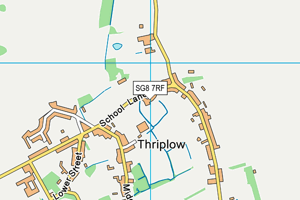 SG8 7RF map - OS VectorMap District (Ordnance Survey)