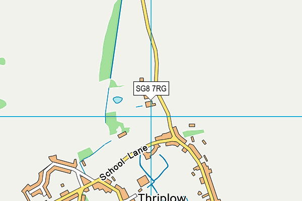 SG8 7RG map - OS VectorMap District (Ordnance Survey)