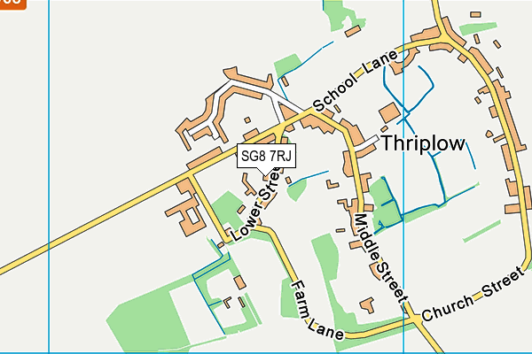 SG8 7RJ map - OS VectorMap District (Ordnance Survey)