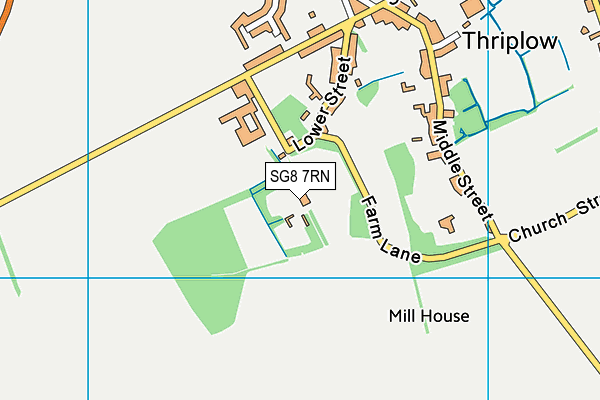 SG8 7RN map - OS VectorMap District (Ordnance Survey)