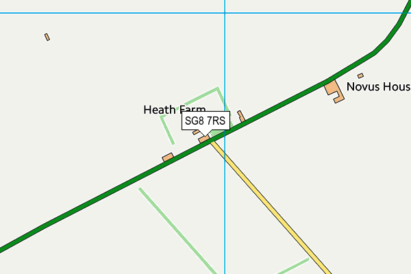 SG8 7RS map - OS VectorMap District (Ordnance Survey)