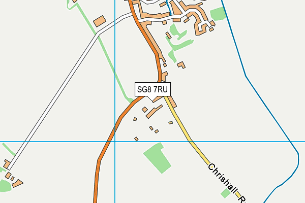 SG8 7RU map - OS VectorMap District (Ordnance Survey)