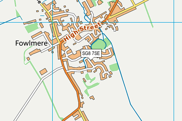 SG8 7SE map - OS VectorMap District (Ordnance Survey)