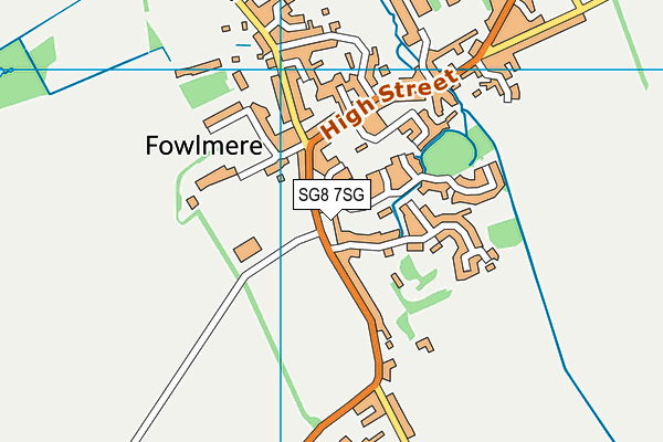 SG8 7SG map - OS VectorMap District (Ordnance Survey)