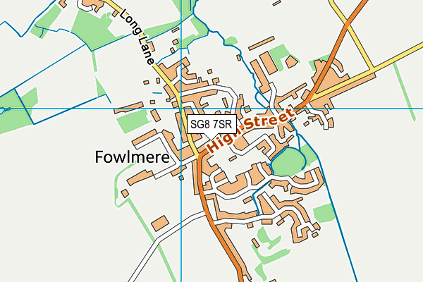 SG8 7SR map - OS VectorMap District (Ordnance Survey)