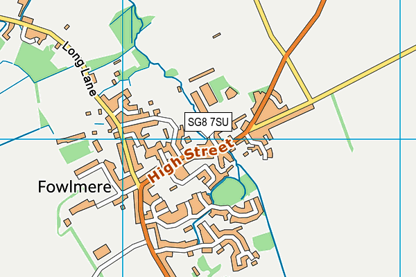 SG8 7SU map - OS VectorMap District (Ordnance Survey)