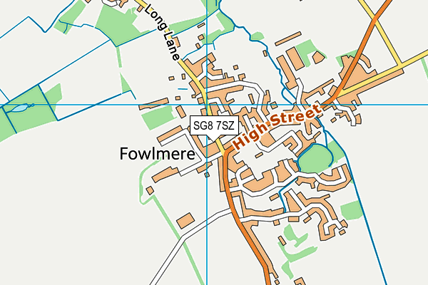 SG8 7SZ map - OS VectorMap District (Ordnance Survey)