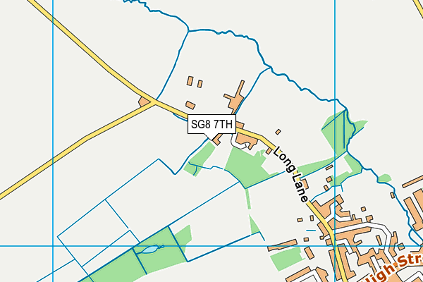 SG8 7TH map - OS VectorMap District (Ordnance Survey)