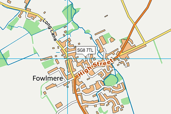 SG8 7TL map - OS VectorMap District (Ordnance Survey)