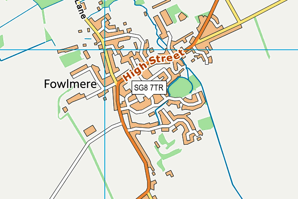SG8 7TR map - OS VectorMap District (Ordnance Survey)