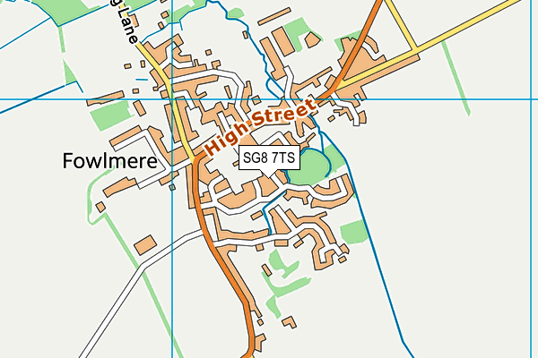 SG8 7TS map - OS VectorMap District (Ordnance Survey)