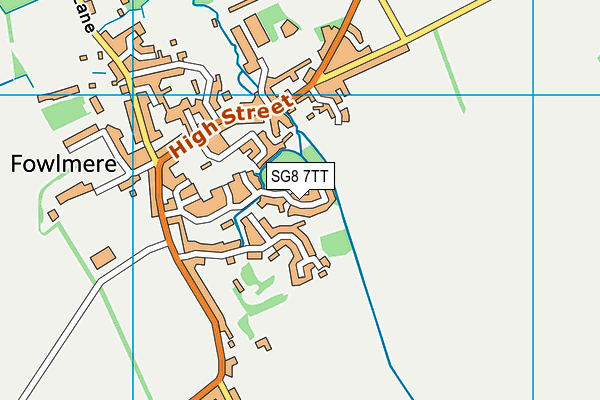 SG8 7TT map - OS VectorMap District (Ordnance Survey)
