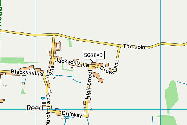 SG8 8AD map - OS VectorMap District (Ordnance Survey)