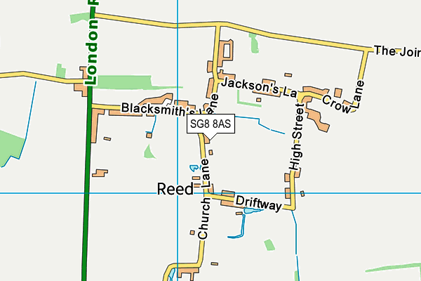 SG8 8AS map - OS VectorMap District (Ordnance Survey)
