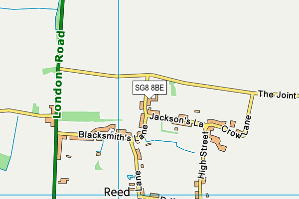 SG8 8BE map - OS VectorMap District (Ordnance Survey)