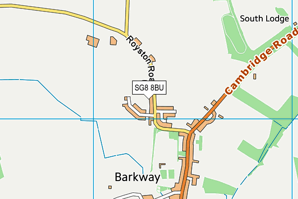 SG8 8BU map - OS VectorMap District (Ordnance Survey)