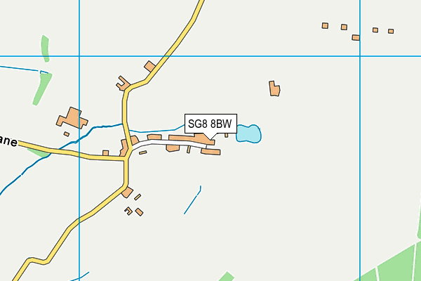 SG8 8BW map - OS VectorMap District (Ordnance Survey)