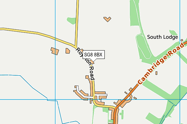 SG8 8BX map - OS VectorMap District (Ordnance Survey)
