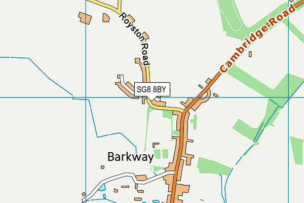 SG8 8BY map - OS VectorMap District (Ordnance Survey)